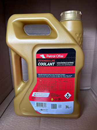 Petrol Ofisi Coolant Kırmızı Antifriz 3 L 2025 AĞUSTOS