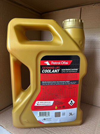 Petrol Ofisi Coolant Kırmızı Antifriz 3 L 2025 AĞUSTOS