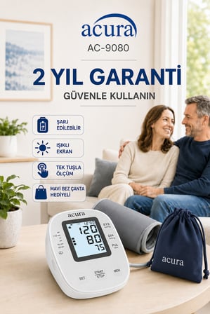 Acura AC-9080 Şarjl Edilebilir Koldan Tansiyon Aleti