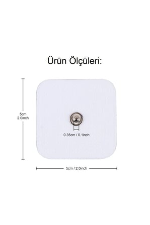 5x5 Çıtçıtlı Kare Tens Pedi 20 Adet