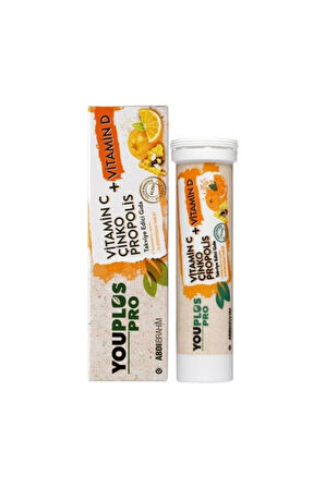 Youplus Pro Vitamin C D Çinko Propolis 15 Efervesan Tablet