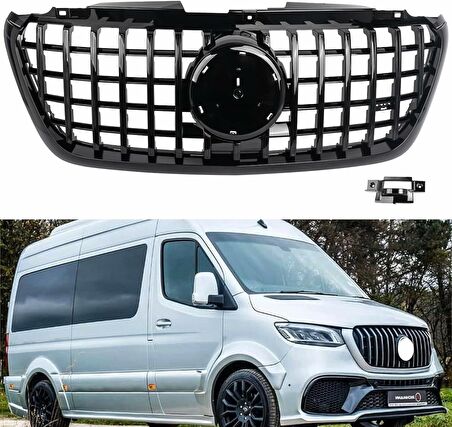 Mercedes Sprinter w907 gtr ön panjur ızgara seti krom-siyah 2019 sonrası