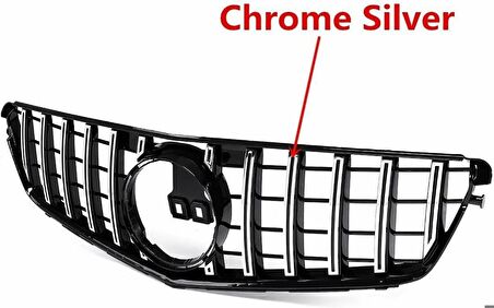 Mercedes C serisi w204 gtr ön panjur ızgara seti krom-siyah 2007-2013 arası