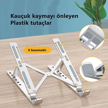 Blueforce Bf-as50 Alüminyum Portatif Laptop ve Tablet Standı 6 Kademeli