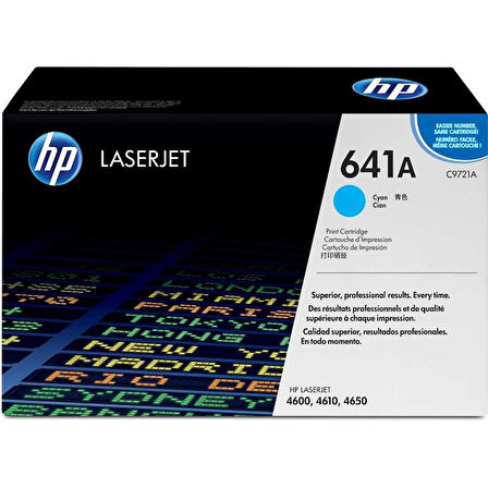 Hp C9721A (641A) Kutusu Hasarlı Mavi Orjinal Toner