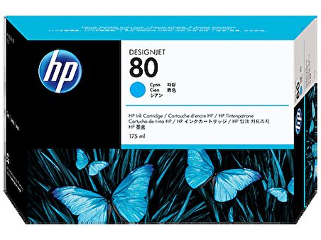 Hp 80 175 Ml Cyan Ink Cartridge C4872A Eski Tarih