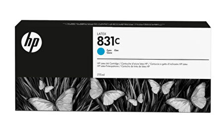 Feyza Bilişim® HP 831C Cyan 775 ml. Mavi Orijnal Latex Mürekkep Kartuşu (CZ695A)