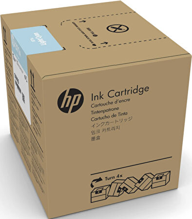 Feyza Bilişim® HP 871C Light Cyan 3 Litrelik Açık Mavi Orijnal Latex Mürekkep Kartuşu (G0Y83C)