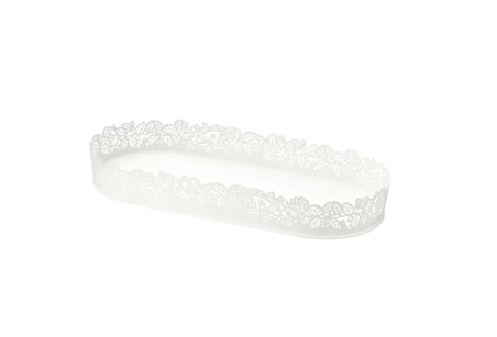 IKEA SAMVERKA mum tabağı , beyaz, 35x15 cm 