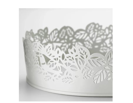 IKEA SAMVERKA mum tabağı , beyaz, 35x15 cm 