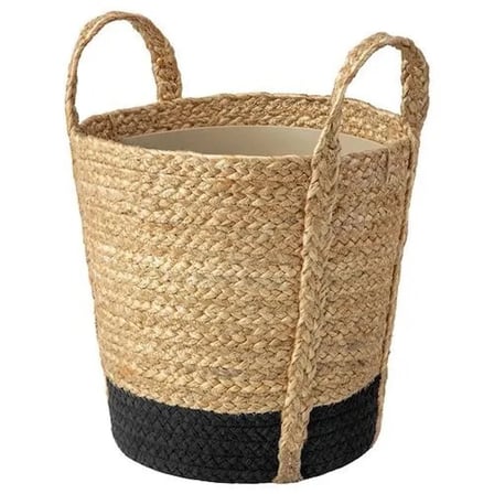 IKEA TÄRNMÅS rattan saksı , bej-siyah, 24 cm, iç mekan