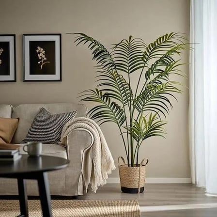 IKEA TÄRNMÅS rattan saksı , bej-siyah, 24 cm, iç mekan