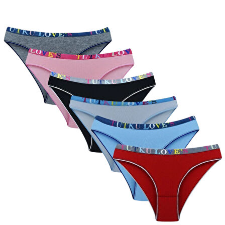 Tutku caroline 6 li Kadın bikini külot