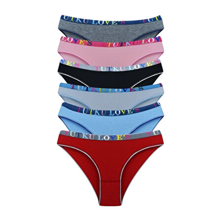 Tutku caroline 6 li Kadın bikini külot