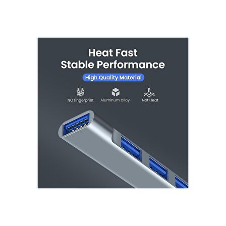 Daytona 809-CC Macbook Uyumlu Type-C to 4* USB 3.0 Splitter 5 Gbps Çevirici Hub Adaptör