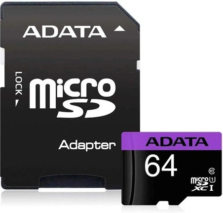 Adata Premier 64GB Micro SDHC U1/C10 AUSDX64GUICL10A1-RA1