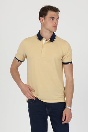 Polo Yaka Pamuklu Pike Tişört