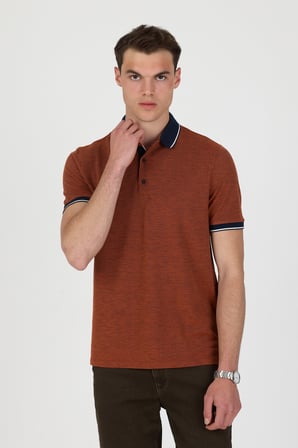 Polo Yaka Pamuklu Pike Tişört