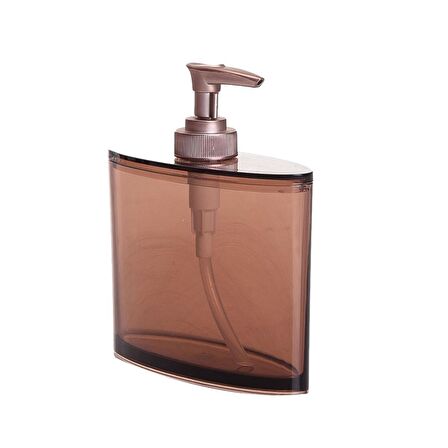 OVAL SIVI SABUNLUK KAHVERENGİ AKRİLİK 13X5X16CM 350ML