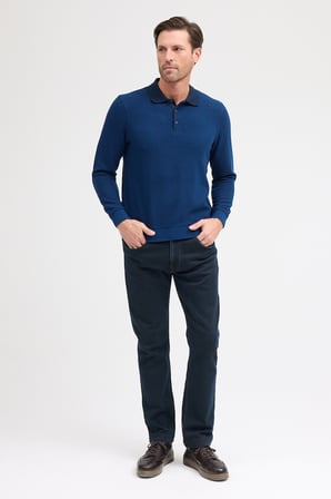 Erkek Polo Yaka Uzun Kol Sweatshirt