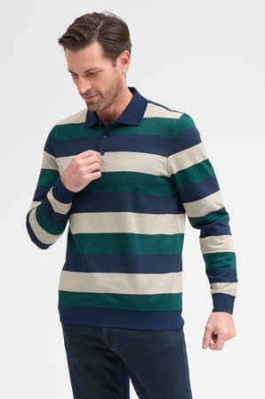 Erkek Polo Yaka Uzun Kol Sweatshirt