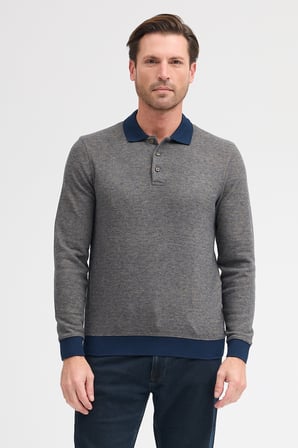 Erkek Polo Yaka Uzun Kol Sweatshirt