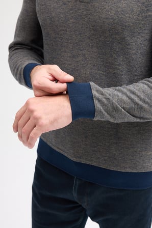 Erkek Polo Yaka Uzun Kol Sweatshirt