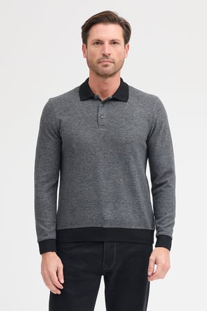 Erkek Polo Yaka Uzun Kol Sweatshirt