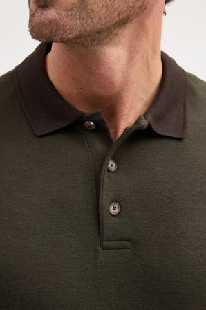 Erkek Polo Yaka Uzun Kol Sweatshirt