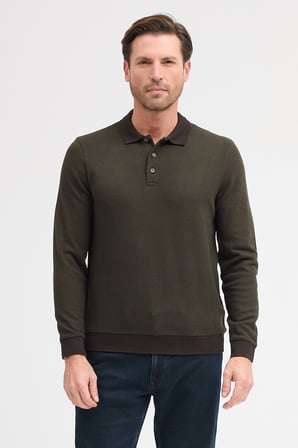 Erkek Polo Yaka Uzun Kol Sweatshirt