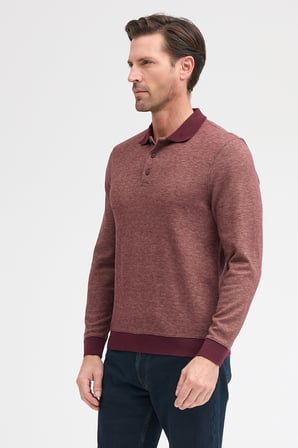 Erkek Polo Yaka Uzun Kol Sweatshirt