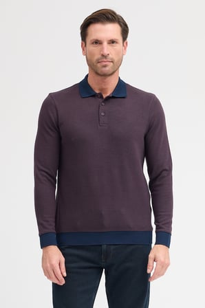 Erkek Polo Yaka Uzun Kol Sweatshirt