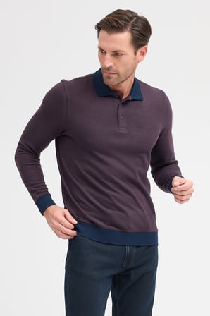 Erkek Polo Yaka Uzun Kol Sweatshirt