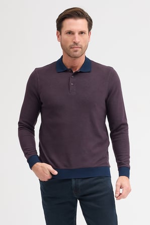 Erkek Polo Yaka Uzun Kol Sweatshirt