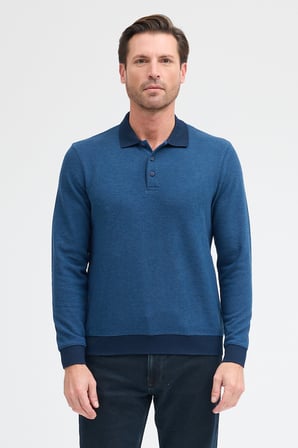 Erkek Polo Yaka Uzun Kol Sweatshirt