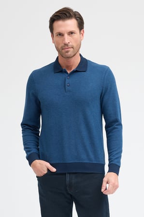 Erkek Polo Yaka Uzun Kol Sweatshirt