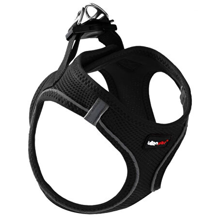 Leon Pet Air Mesh Siyah Göğüs Tasması XLarge