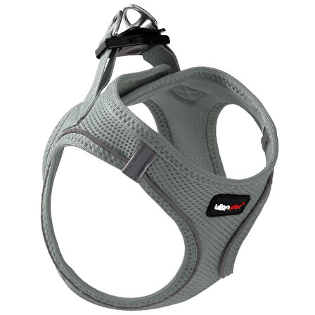 Leon Pet Air Mesh Gri Göğüs Tasması Large