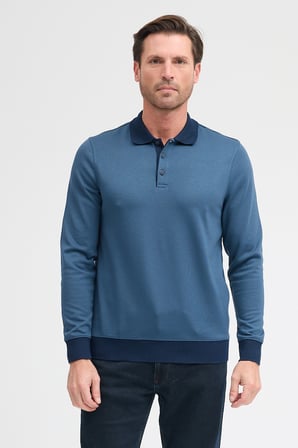 Erkek Polo Yaka Uzun Kol Sweatshirt