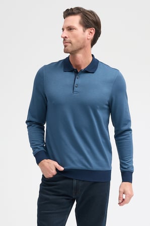 Erkek Polo Yaka Uzun Kol Sweatshirt