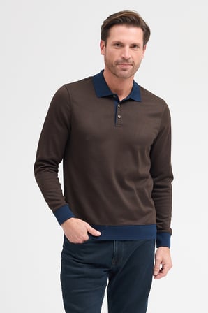 Erkek Polo Yaka Uzun Kol Sweatshirt