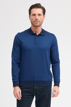 Erkek Polo Yaka Uzun Kol Sweatshirt