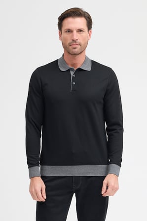 Erkek Polo Yaka Uzun Kol Sweatshirt
