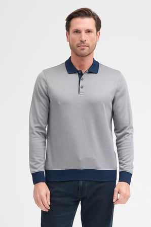 Erkek Polo Yaka Uzun Kol Sweatshirt