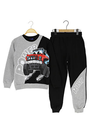 Erkek Çocuk Eşofman Takım Baskılı Şardonlu Kışlık