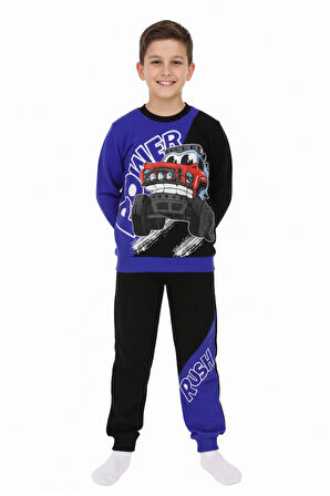 Erkek Çocuk Eşofman Takım Baskılı Şardonlu Kışlık