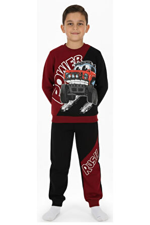 Erkek Çocuk Eşofman Takım Baskılı Şardonlu Kışlık