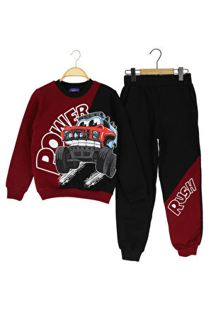 Erkek Çocuk Eşofman Takım Baskılı Şardonlu Kışlık