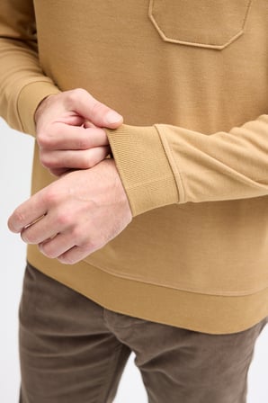Erkek Polo Yaka Cepli Uzun Kol Sweatshirt