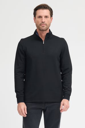 Erkek Dik Yaka Fermuarlı Sweatshirt